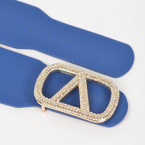 Rhinestone Buckle Elastic Belt main image 5